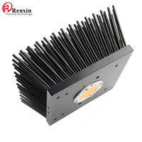 Heatsink Pin Fin LED 120W 125x125mm Pasif/Aktif dengan Lubang Pra-pasang untuk COB Seri Cxb3590/vero29 dan CLU048&058