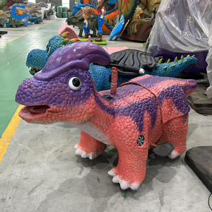 Coche de paseo de dinosaurio eléctrico para niños que funciona con monedas de diversión para el centro comercial - Product Image 1
