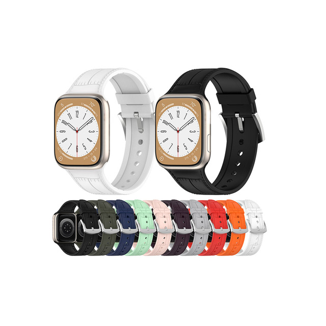 Soft Silicone Strap for Apple Watch Ultra2 49mm 8 7 6 5 4 3 Loop Band for IWatch Series 45mm 44 42mm 40 38mm Fashion Strap