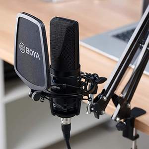 BOYA BY-M1000 <span class=keywords><strong>Studio</strong></span> professionnel à grand diaphragme filaire, microphone audio vocal dynamique <span class=keywords><strong>pour</strong></span> l'enregistrement de chansons et la diffusion en direct Vlog - Product Image 2