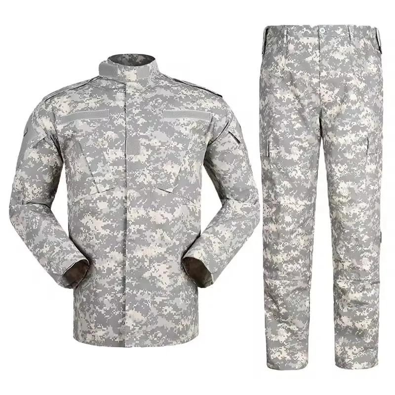 Manufacturer's Breathable ACU Color Camouflage Uniform Sets Canvas Clothing for Hunting Digital Printed