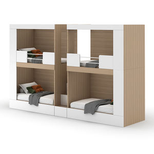 Cama Cápsula Moderna para Adultos, Cerrada, de Madera Maciza, Duradera, de <span class=keywords><strong>Roble</strong></span>, Literas Dobles para Dormitorios, Hostales, Escuelas y Hospitales - Product Image 3