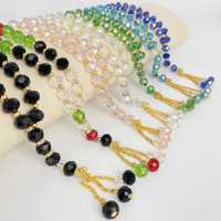 33 Perlen 10mm Vergoldeter Quasten-Islamischer Rosenkranz Gebetsperlen Kristall Muslimisches Perlenarmband Misbaha Tasbih Zähler Partygeschenk