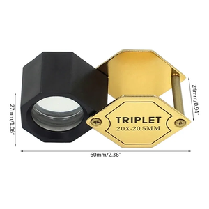 20x-20.5mm <span class=keywords><strong>Magnifying</strong></span> <span class=keywords><strong>lens</strong></span> jeweler' Pocket Loupe Kim Cương Đá quý <span class=keywords><strong>Magnifying</strong></span> Glass Vàng lục giác trang sức Loupe kính lúp - Product Image 4