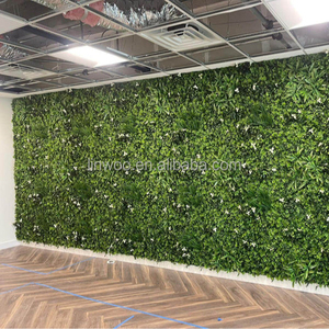 Panneau mural en herbe stabilisée, plante verte artificielle, mur végétal pour la décoration de la maison, du jardin, de la toile de fond - Product Image 1