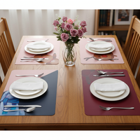 Napperons et sets de table personnalisés en cuir et plastique, style classique et irrégulier, durables, pour mariages et bars