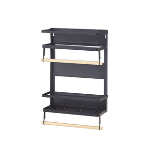 Étagère magnétique rouge pour réfrigérateur, 3 niveaux, en acier au carbone, amovible, pour rangement mural de cuisine - Product Image 5