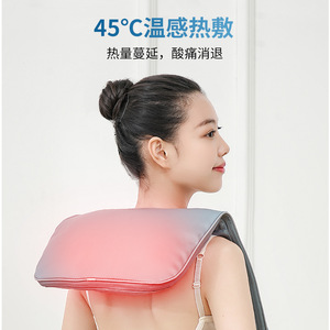 Neck Shoulder Massager Blue Electric Hammer USB Rechargeable Heating Timing Massage For Neck Waist Back Whole Body - Product Image 4