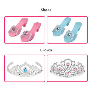2 paires de chaussures à talons, 2 ensembles de couronnes, kit d'accessoires de déguisement pour enfants, jeu interactif de simulation, jouets de mode pour filles, princesses - Product Image 3