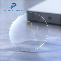 Lentilles de lunettes progressives multifocales Pioneer Optical 1.56 HMC UV420 Corridor 70/12+2 en résine anti-lumière bleue