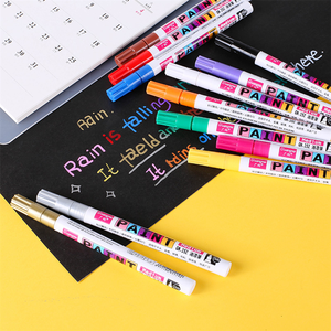 <span class=keywords><strong>Marqueur</strong></span> permanent Gana 12 couleurs, <span class=keywords><strong>pointe</strong></span> extra <span class=keywords><strong>fine</strong></span> 2,0 mm, non toxique, <span class=keywords><strong>indélébile</strong></span>, pour travaux manuels, tissu et pneus de voiture - Product Image 6