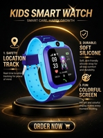 Jam Tangan Pintar Anak 4G Panggilan Video Pelacak GPS Tombol SOS Tahan Air Layar AMOLED Daya Tahan Baterai 3-7 Hari Asisten Suara AI