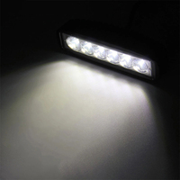 Luz de Trabajo LED para Automóvil de 6 Pulgadas, 18 W, 6 LED, 6500 K, 4000 LM, Aluminio Fundido a Presión, Haz de Luz Puntual, 24 V, para Camiones/Tractores/Vehículos Todoterreno