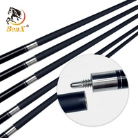 Queue de billard BenX en fibre de carbone 1/2, 13 mm, graphite, best-seller, noire
