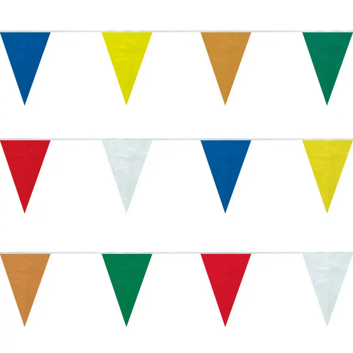 Groothandel Wimpel Plastic Goedkope Vlaggetje Lage Prijs Pe Pvc Driehoek Wimpel String Banner Rijbaan Waarschuwing Veiligheidsgors Vlag