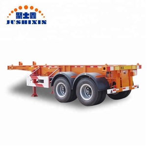 China Marca 2/3 eje 20/40/45 pies esqueleto/cama plana remolque utilidad - Product Image 5