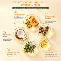 Huile capillaire Batana et graines de citrouille avec huile de ricin et de coco, traitement nourrissant du cuir chevelu pour cheveux secs et crépus et brillance naturelle