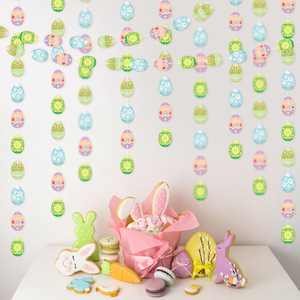 Adornos Colgantes de Papel con Forma de Huevo de Pascua DAMAI para Decoración de Interiores, Fiestas y Hogar, Juego de 80 cm de Largo - Product Image 1
