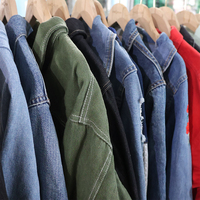 Bales Pakaian Bekas Berkualitas Tinggi Campuran Jaket Jeans Dewasa Pakaian Musim Dingin Kondisi Bagus Pakaian Bekas
