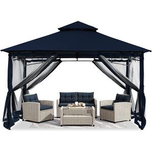 ABCCANOPY-Gazebo d'extérieur étanche, abri extérieur avec toit à 2 niveaux - Product Image 1