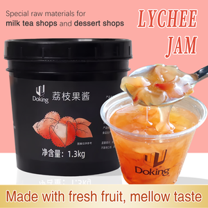 Beliebteste Frucht-Litschi-Marmelade mit Frischem Fruchtfleisch Litschi-Püree für Brot Eiscreme Fruchtmilch Bubble Tea Zutat - Product Image 1