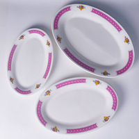 Assiettes en céramique vintage style Hong Kong rétro nostalgique pour restaurant de thé, plats à poisson, assiettes plates, assiettes à riz, compatibles micro-ondes