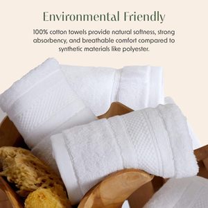 100%Cotton Woven Eco-Friendly Quick Dry <b>Bath</b> Washcloths Hand <b>Towels</b> <b>Set</b> Premium Ultra Soft Highly Absorbent Striped Pattern for - Product Image 3
