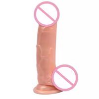 Dildo Realista con Ventosa, Juguetes Eróticos de Gelatina Negra y Colorida, Dildos Grandes para Masturbación Femenina, Juguetes Sexuales