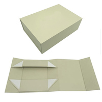 Boîte cadeau pliable en carton artisanal de luxe, avec couvercle magnétique monobloc, poignée en ruban, montage facile pour les cadeaux de mariage et d'anniversaire