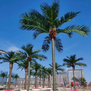 Palmera de fibra de vidrio impermeable para exteriores de 8 pies para decoraciones de eventos <span class=keywords><strong>festivos</strong></span>, palmera King de 5m - Product Image 4