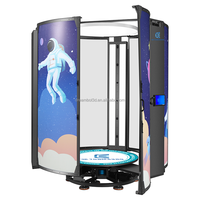 Escaneo rápido 1800W 12MP Escáner de retrato 3D Luz LED Rotacional Captura de cuerpo humano Escáner de cabina para figuritas Modelado digital