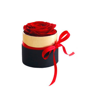 Commercio all'ingrosso di lusso regalo di san valentino scatola d'oro tocco reale essiccato lunga vita eterna per sempre fiore rosa per la decorazione domestica - Product Image 3