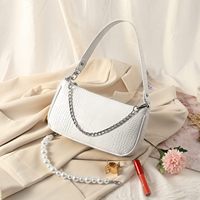 Tas Clutch Klasik Retro Wanita Kecil Loiral dengan Pola Kulit Buaya dan Tali Rantai