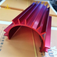 Profilé en aluminium en forme de D de taille personnalisée, tube en aluminium demi-rond