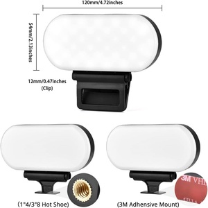 Luz de Video LED Ajustable de Fábrica al por Mayor, Iluminación de Fotografía para Cámara, Estudio de Video, Youtube, Zoom, Anillo de Luz con <span class=keywords><strong>Clip</strong></span> - Product Image 4