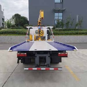Premium FAW 4x2 <b>Flatbed</b> Tow <b>Truck</b> with 5 Ton Telescopic Crane Slidebed Wrecker Recovery <b>Truck</b> with Rollback - Product Image 5
