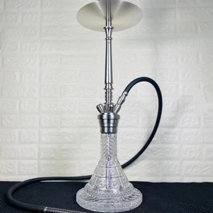 Ensemble de <span class=keywords><strong>chicha</strong></span> MIG 66 avec base en verre, <span class=keywords><strong>chicha</strong></span> en acier inoxydable de fabrication allemande, design à une tuyau MIG, <span class=keywords><strong>chicha</strong></span> narghile - Product Image 1