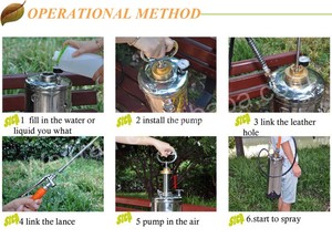 Pulvérisateur en acier inoxydable de jardin à air rond sous pression à l'eau 5L - Product Image 6