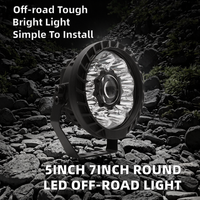 LumenX Phare de travail LED pour voiture, 5 et 7 pouces, 12V 50W, étanche, pour véhicule tout-terrain, super lumineux, pour pare-chocs avant