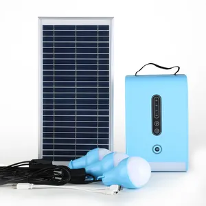 DP Kit sistem pencahayaan portabel surya, Generator Panel surya Led darurat luar ruangan dengan 3 bola lampu