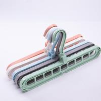 Cintre à vêtements multifonctionnel rotatif à 360 degrés, pliable en plastique, conception à 9 trous, gain de place pour chambre à coucher, salon, armoire simple