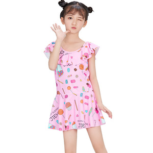 เจียห่าวชุดว่ายน้ำเด็กผู้หญิงพิมพ์ลายแคนดี้วันพีซ ควิกดราย UPF 30 ชุดว่ายน้ำสำหรับเด็กขนาดขนาดกลางขนาดใหญ่ - Product Image 1