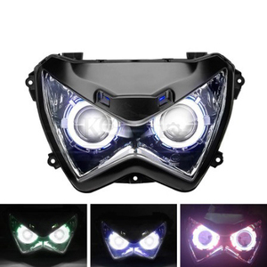 Phares LED Angel Eye pour motos <span class=keywords><strong>Kawasaki</strong></span> Z250 Z800 2013-2017 Assemblages avant étanches - Product Image 1