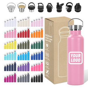 Bouteille d'eau isotherme OEM 750 ml en acier inoxydable à double paroi, tendance américaine, avec couvercle anti-déversement pour le camping et les activités de plein air - Product Image 1