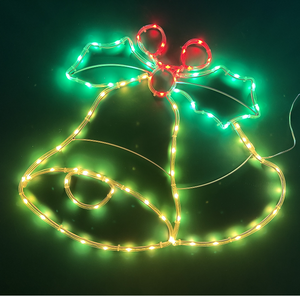 Anillo Navideño LED para Exteriores, Impermeable IP44, Marco Metálico, 58*50CM, Decoración Navideña, Figuras Decorativas, Luces de Cuerda - Product Image 1