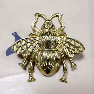 Factory Wholesale Hotel Villa Furniture Decoration Brass Bee Handle Wardrobe Drawer Cabinet <strong>Door</strong> <strong>Knobs</strong> Pulls - Product Image 4