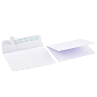 Enveloppes de sécurité personnalisées blanches à fermeture adhésive, enveloppes postales sans fenêtre en vrac, enveloppes pour factures de bureau et lettres