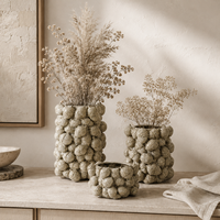 Vase en céramique sculptural inspiré de la nature, vase à fleurs en forme de gland pour la décoration saisonnière