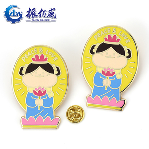 ประเทศจีนผู้ผลิตป้ายพระพุทธรูปบัวอะนิเมะเคลือบปกขาป้ายโลหะที่กำหนดเอง - Product Image 2