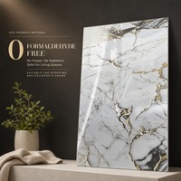 Papier peint imitation marbre, feuille de vinyle PVC, aspect pierre, panneau mural flexible, autocollant brillant imperméable pour la décoration murale intérieure